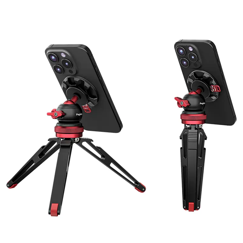 Magnetic Phone Tripod Mini Vlog Cellphone Tripod Stand with Ball Head for Magsafe iPhone 16 15 14 13 12 Pro Max Series Android