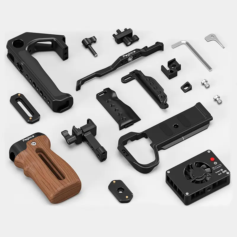 OEM Customized CNC machining Aluminum photography accessories Camera Cage Handle Grip Camera Accessories Machining